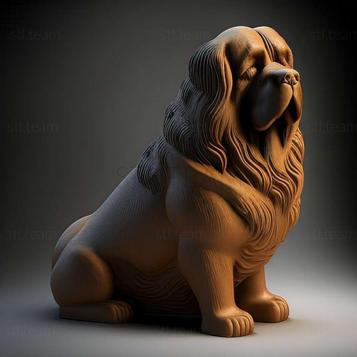 3D model Tibetan Mastiff dog (STL)